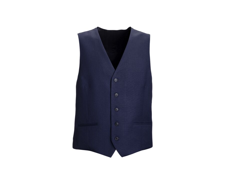 Men's Waistcoat - Navy Blue - LAZARE WAISTCOAT