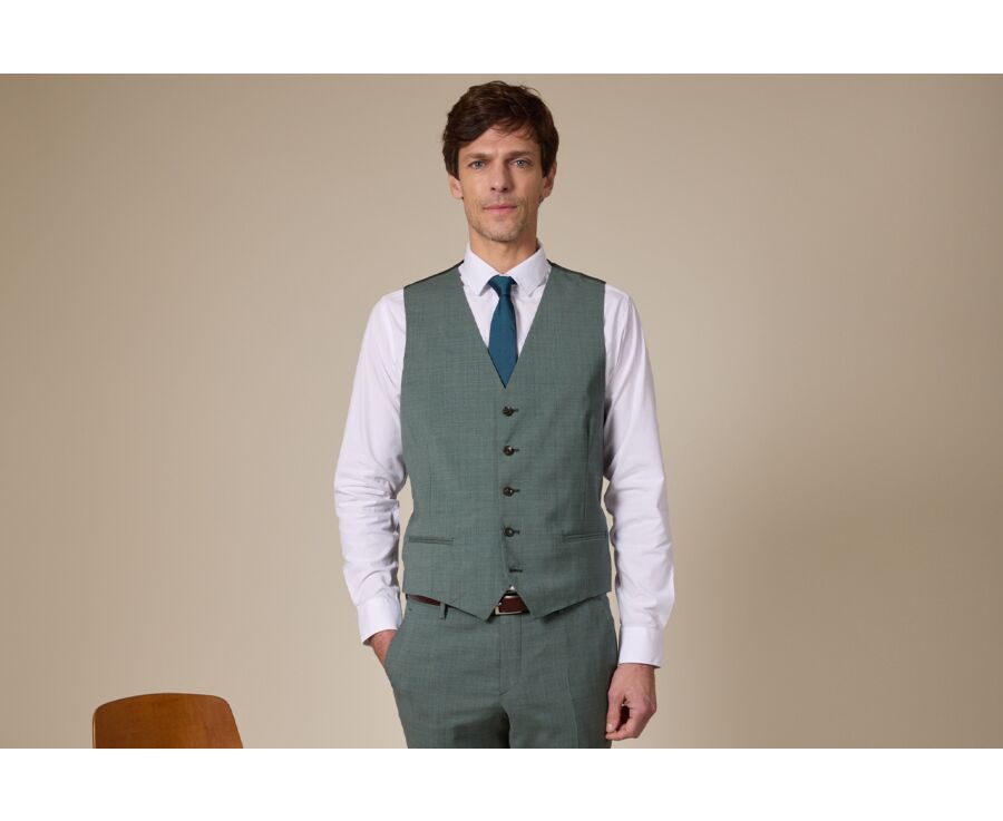 Men's Waistcoat Linden Green - LAZARE