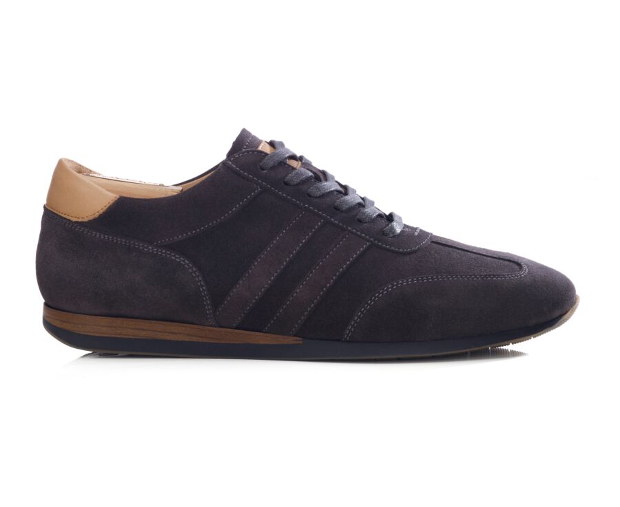 Men's charcoal suede city sneaker - BOCKARA