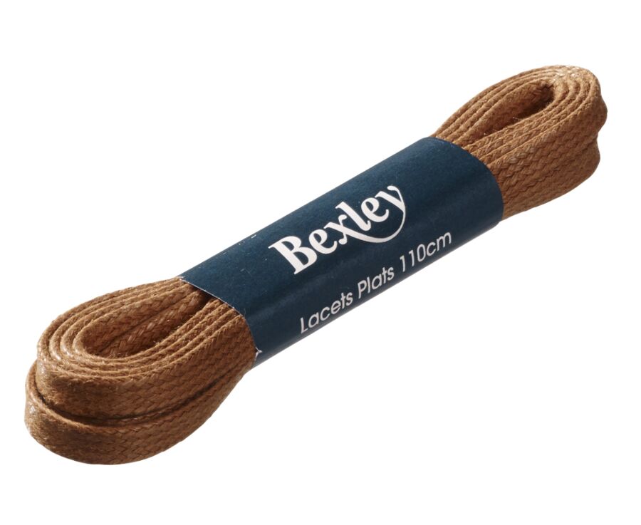 1 pair of Cognac shoelaces for men's trainers