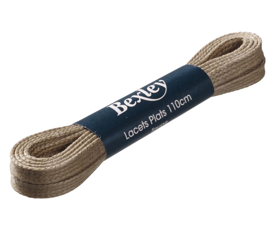 1 pair of Taupe shoelaces for leather trainers