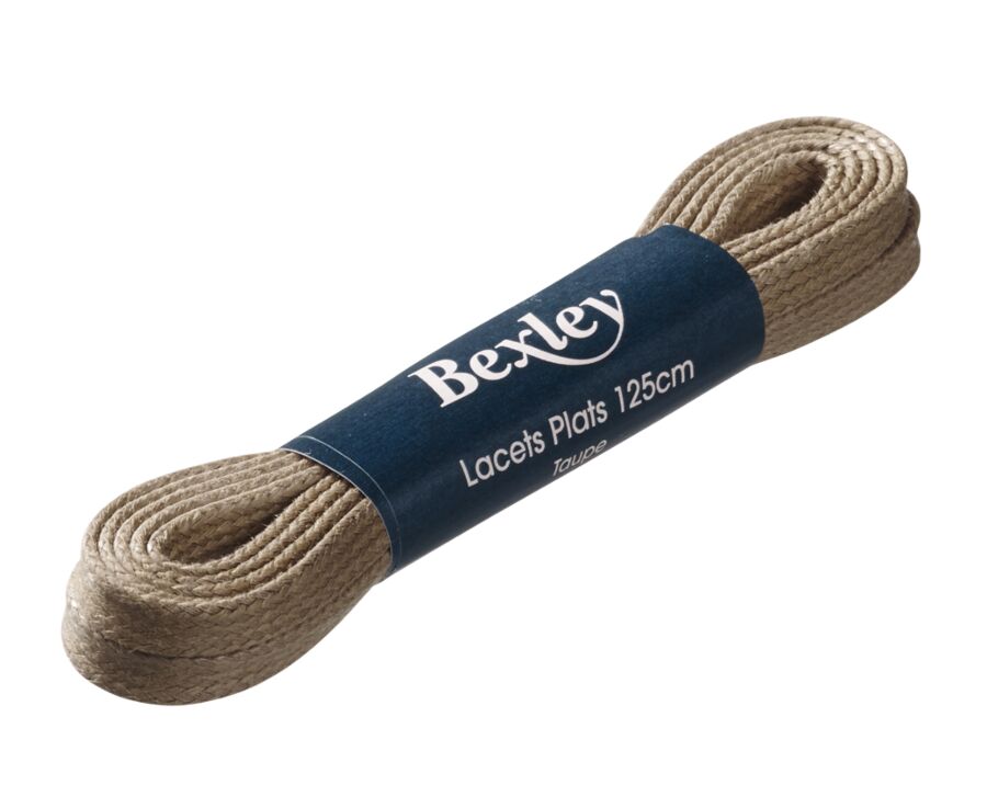 1 pair of Taupe shoelaces for men's trainers