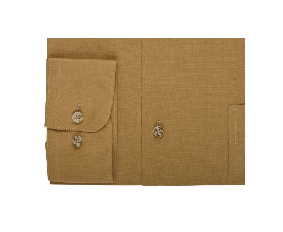 Caramel cotton linen shirt - SYLBERT