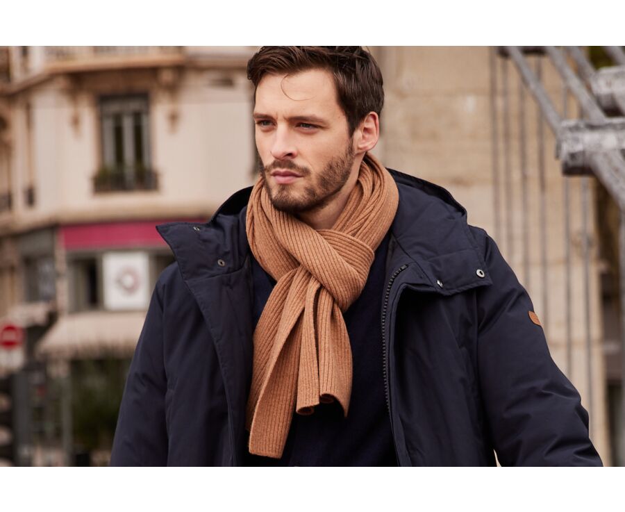 Melange Hazelnut Lambswool Scarf