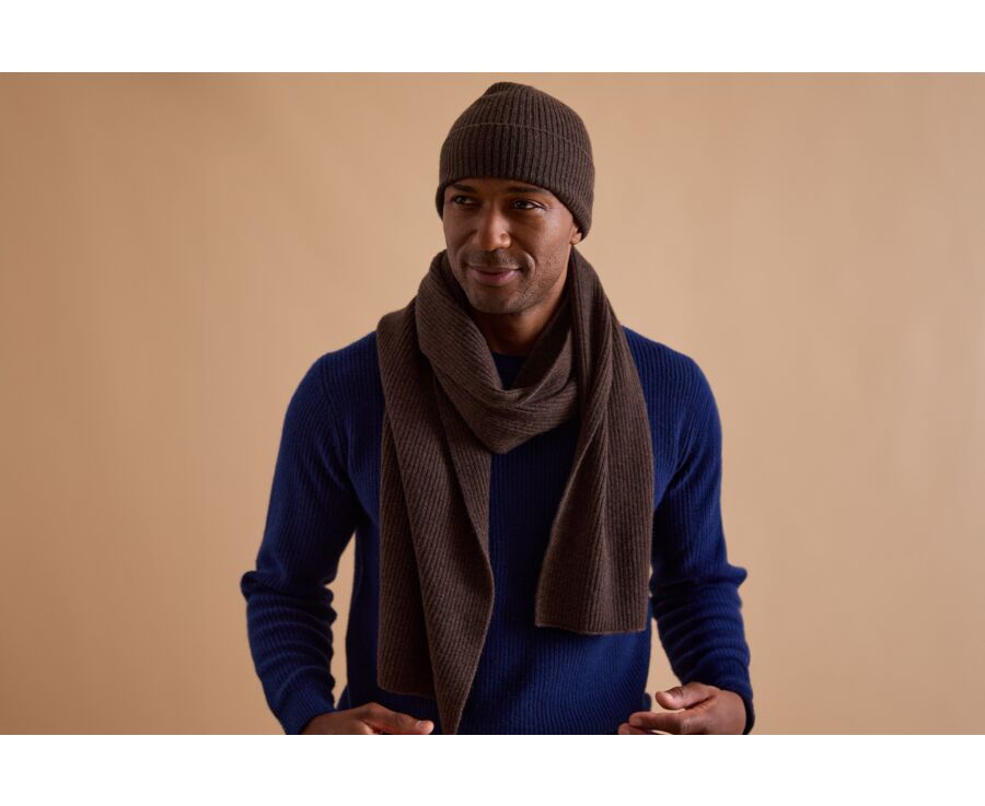 Dark Chocolate Lambswool Scarf