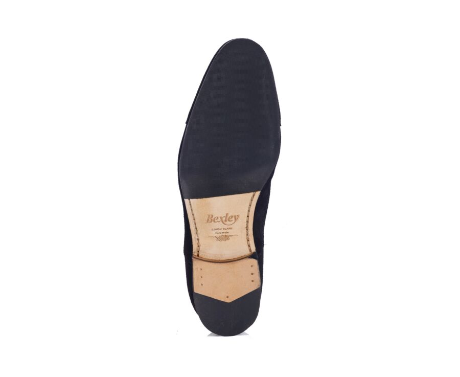 Black suede Oxford shoes - LENNOX PATIN