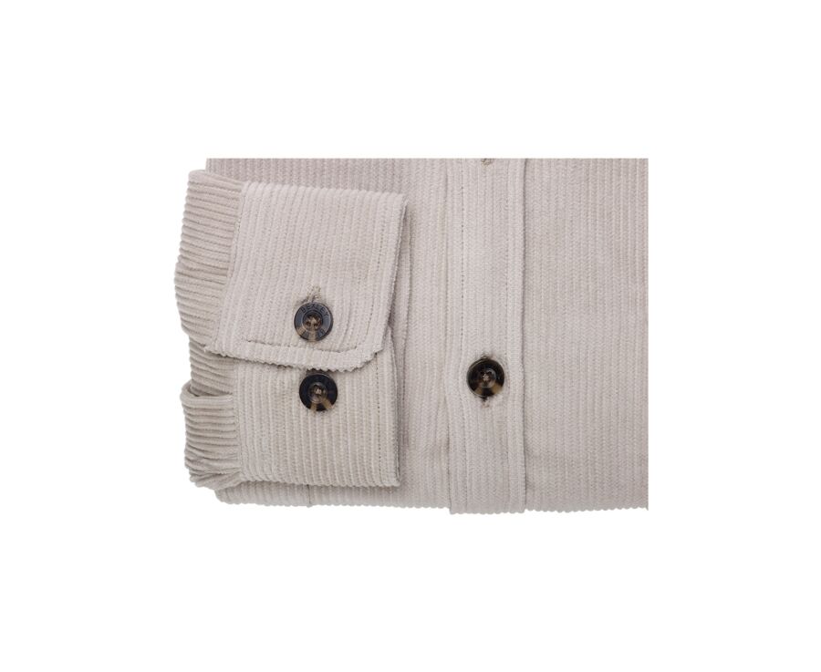 Light Beige Corduroy over shirt - VICTORIN
