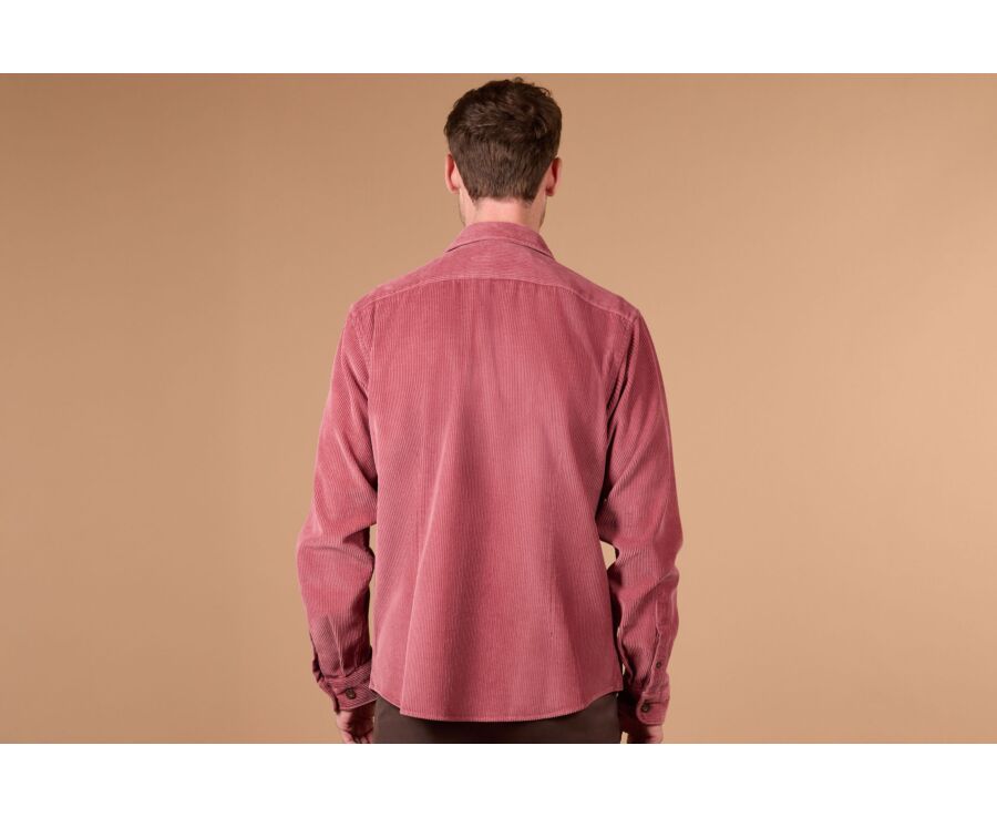 Men's dusty pink corduroy overshirt - VICTORIN