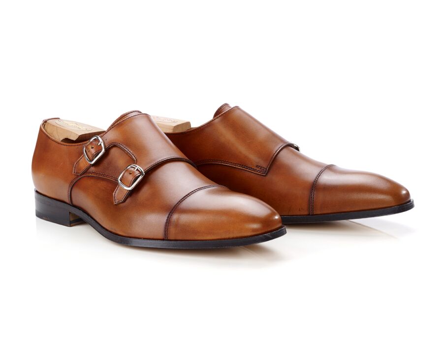 Patina Gold double Buckle Shoes - CHEDINGTON