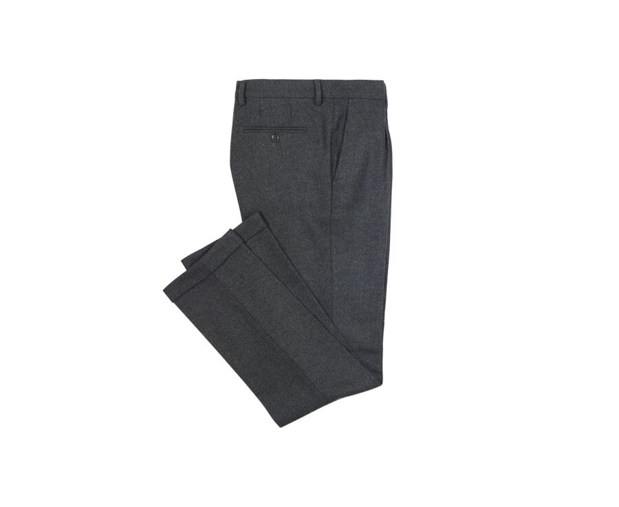 Dark Khaki Chevron Men's dress trousers - LELIAN