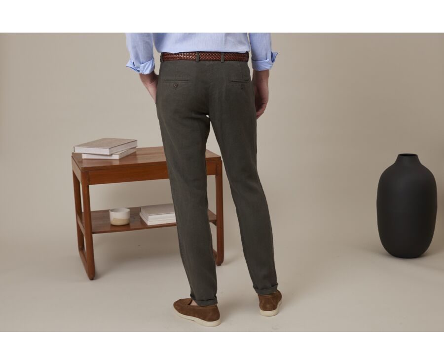 Dark olive Men's chinos - KYLSON