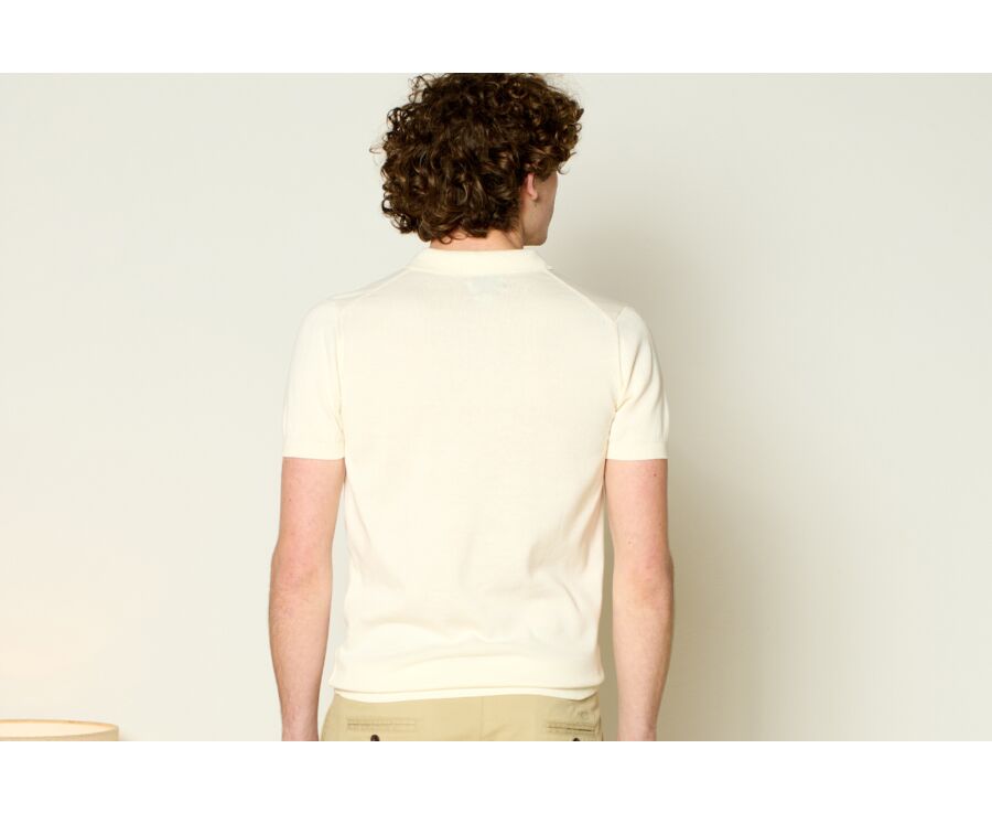 Unbleached men's polo shirt - BRAIDEN
