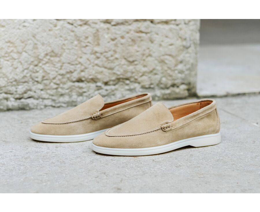 Beige Suede - Men's loafers - MANASOTA III