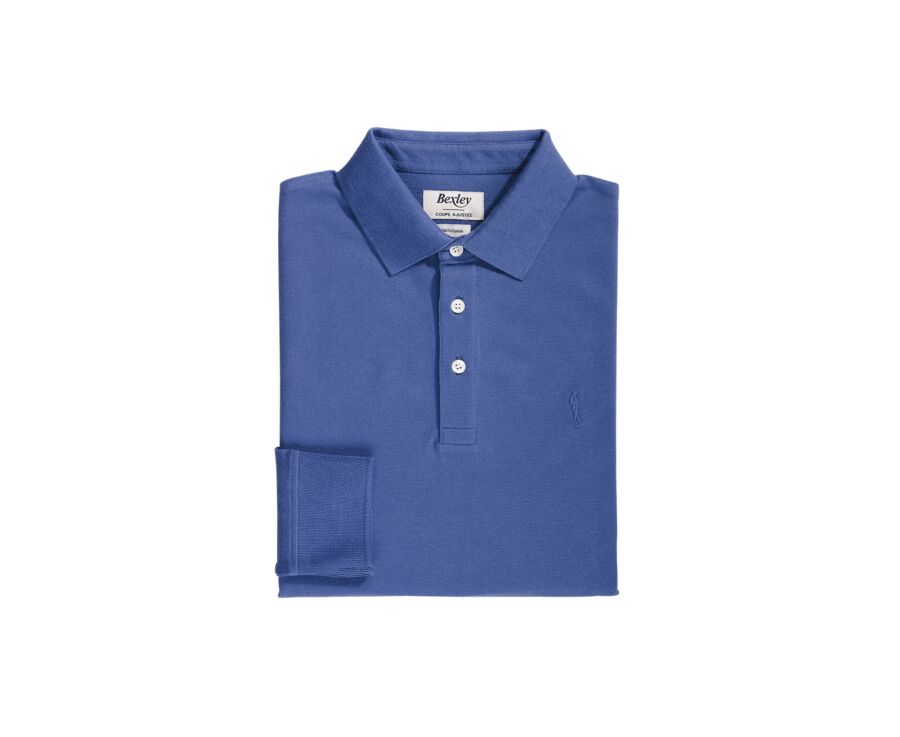Royal Blue Men's long sleeve polo shirt - ALEC II ML