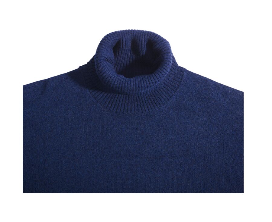 Navy Blue wool roll-neck jumper - KENNERIC