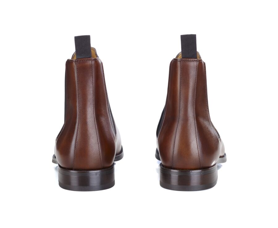 Cognac Patina Men's Chelsea Boots with rubber outsole - TODDINGTON GOMME