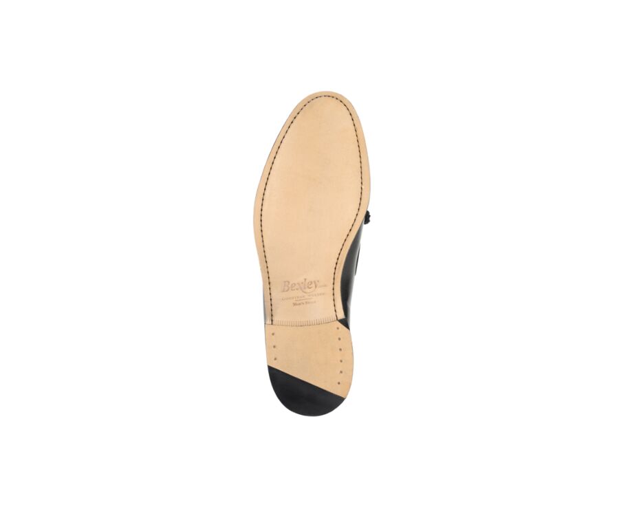 Black leather Men's Tassel loafers - PICADILLY