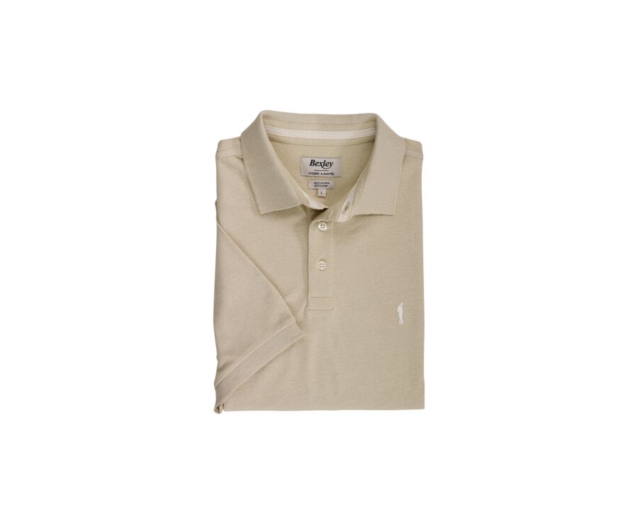 Beige men's polo shirt - ADGER