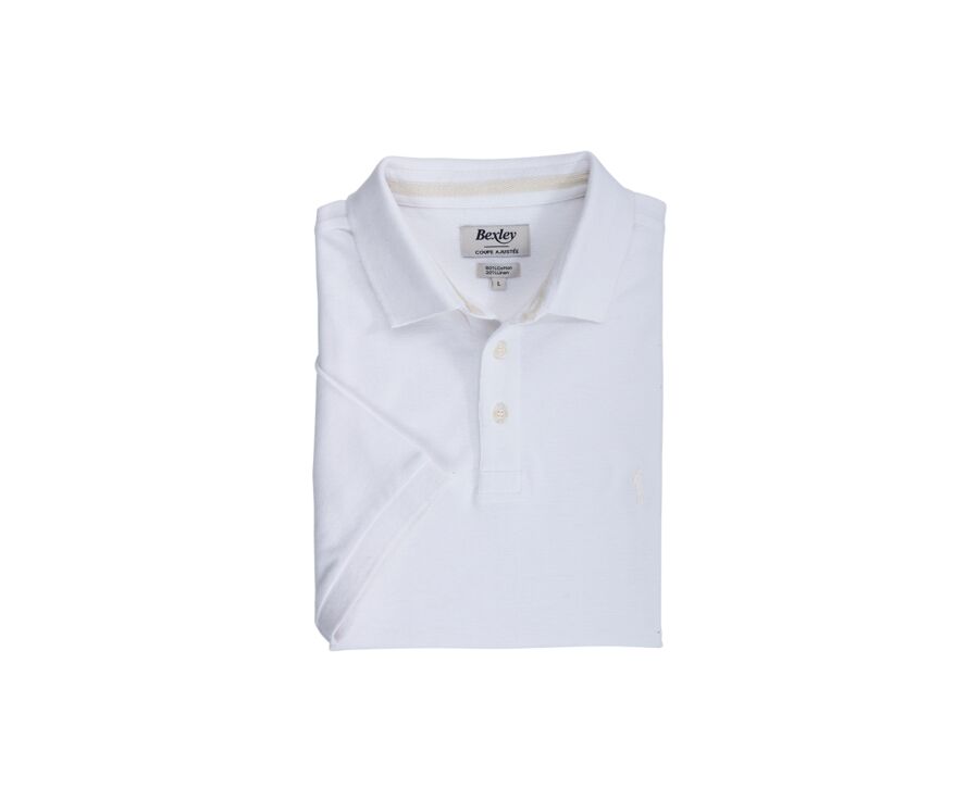 White men's polo shirt - ADGER