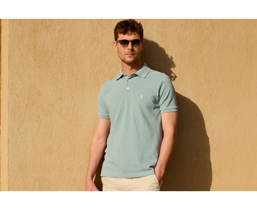 Water Green men's polo shirt - ADGER