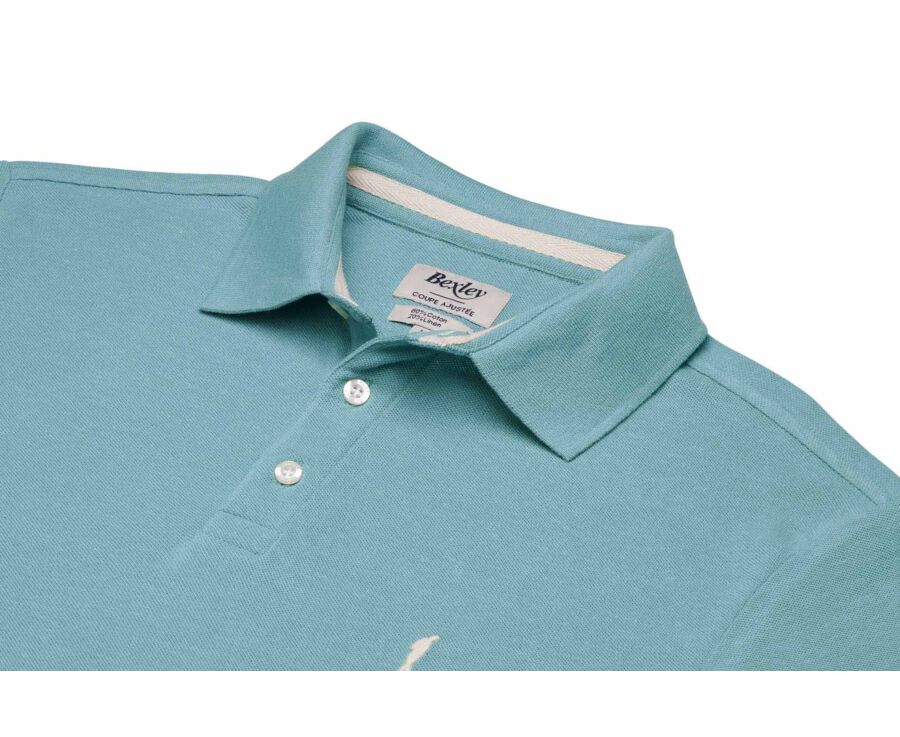 Water Green men's polo shirt - ADGER