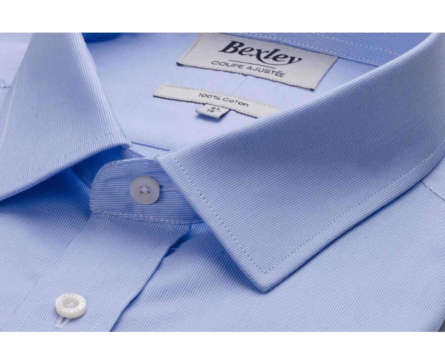 White & Blue striped poplin shirt - CLAUDIEN