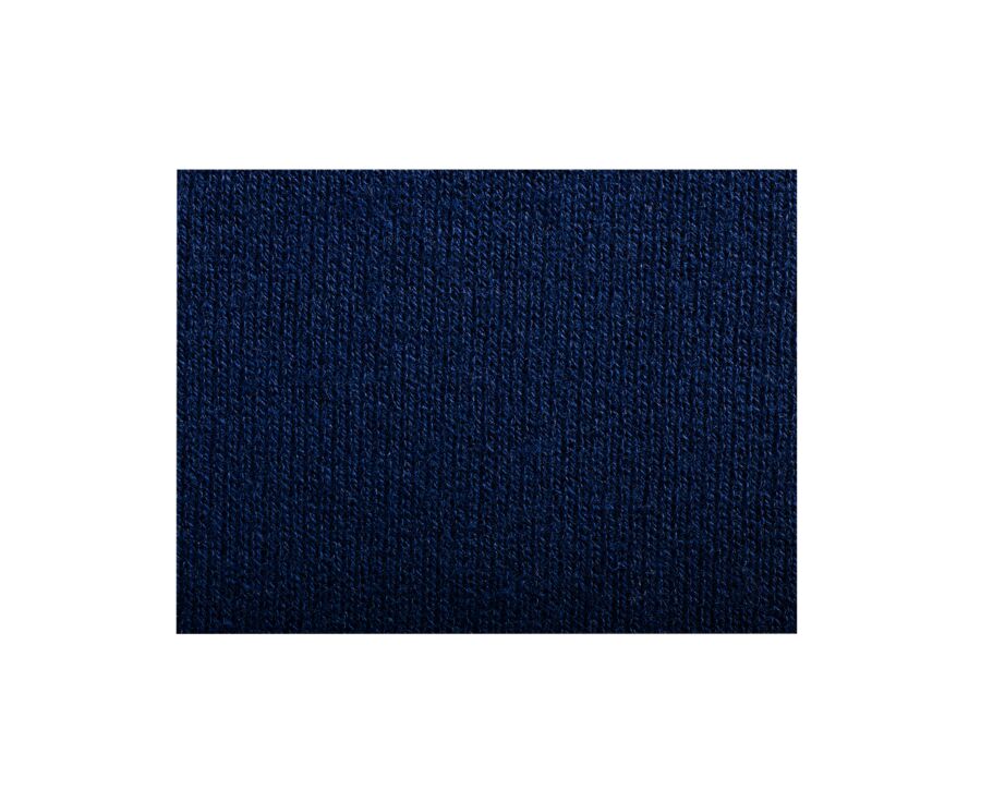 Navy Denim round-neck  cotton/linen Jumper - CLINDMIR