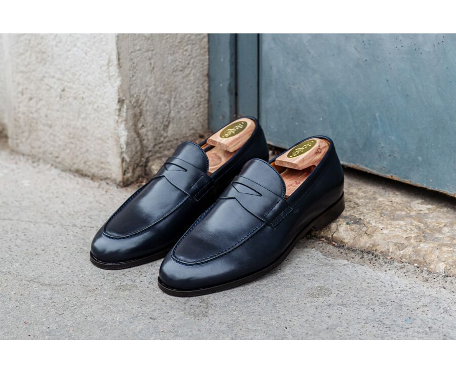 Patina Navy men's loafers - DERYBROOK