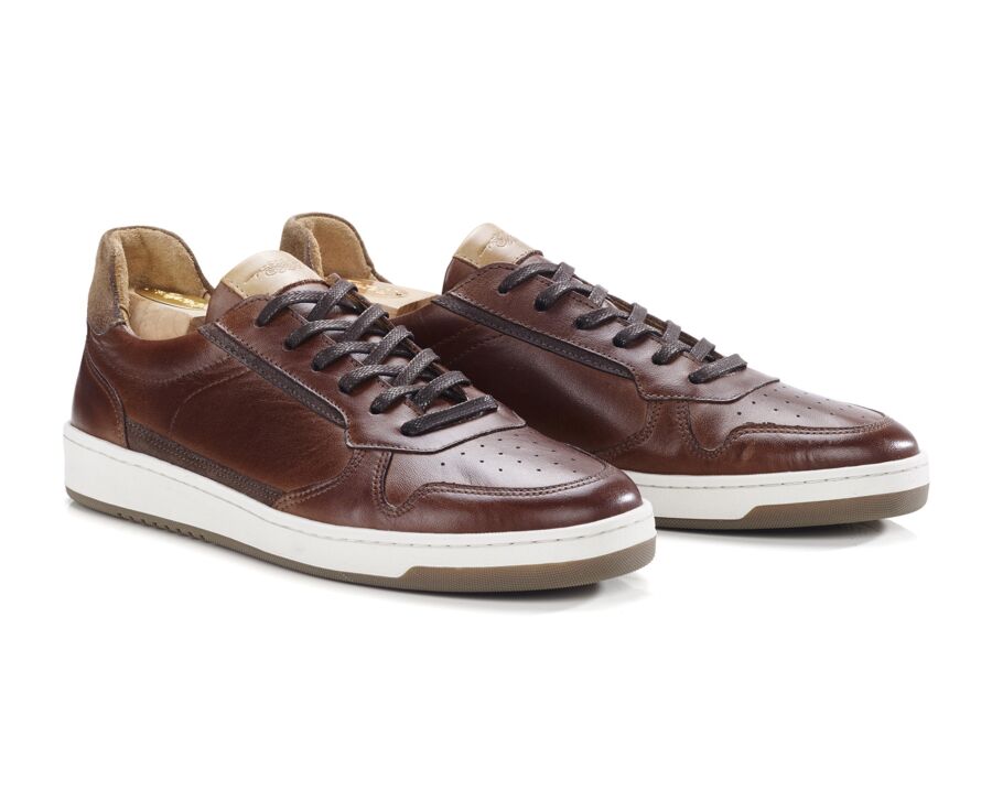 Patina Chocolate Men's Trainers - KOLORA