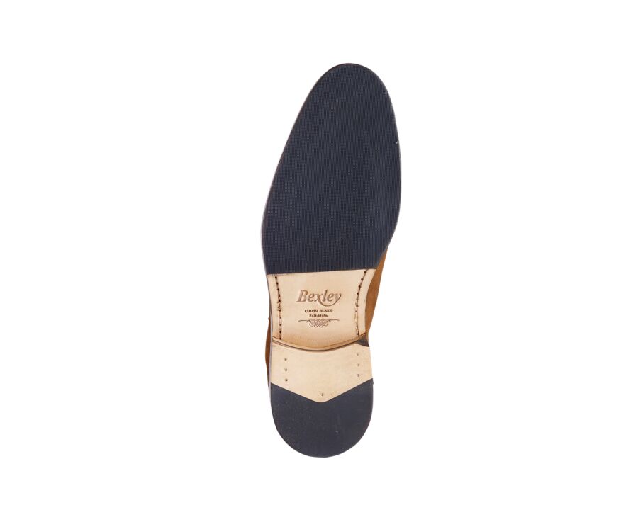 Havana Suede Men's Oxford shoes - Leather sole with pad - GRAKLEY