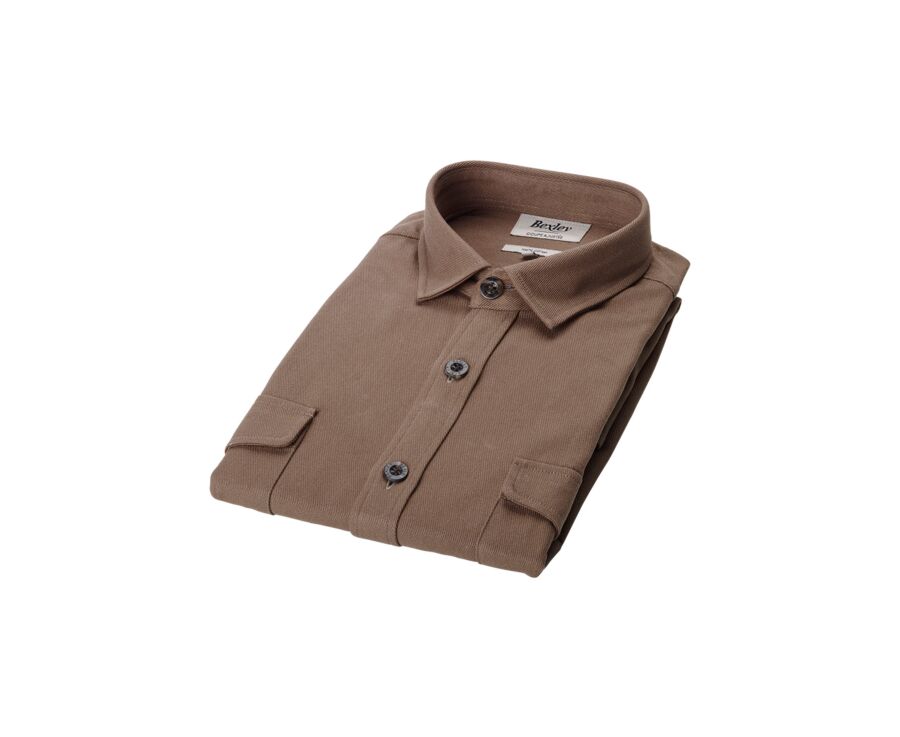 Camel Flannel over shirt - THÉODÉRIC