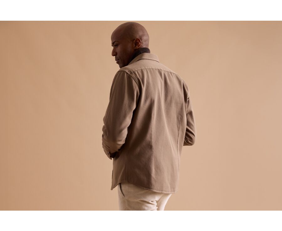 Camel Flannel over shirt - THÉODÉRIC