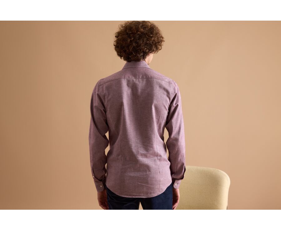 Red Melange Flannel shirt  - RILDEBERT