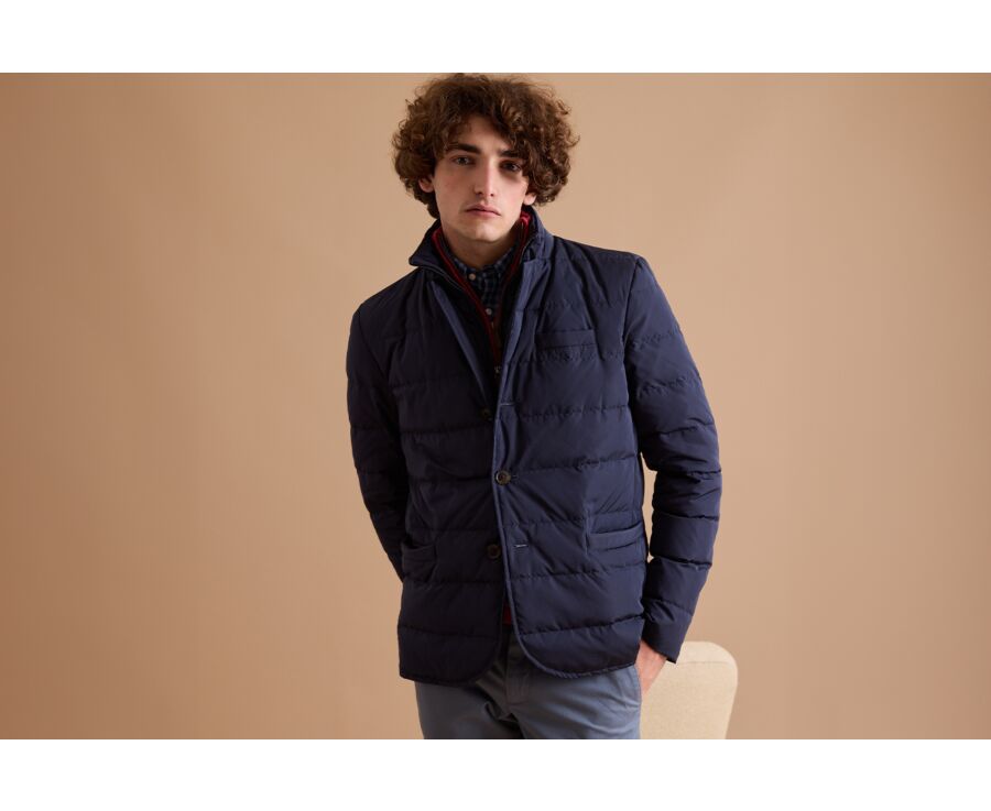 Dark Navy Quilted Jacket - OLSON III
