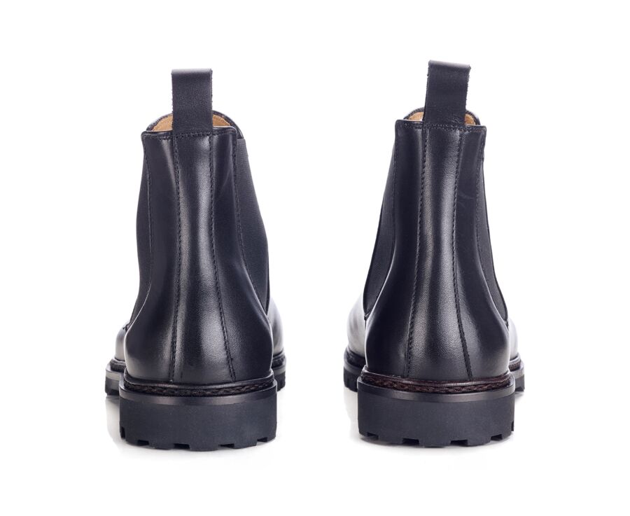 Men's Chocolate Black Boots - WALTERSTON GOMME
