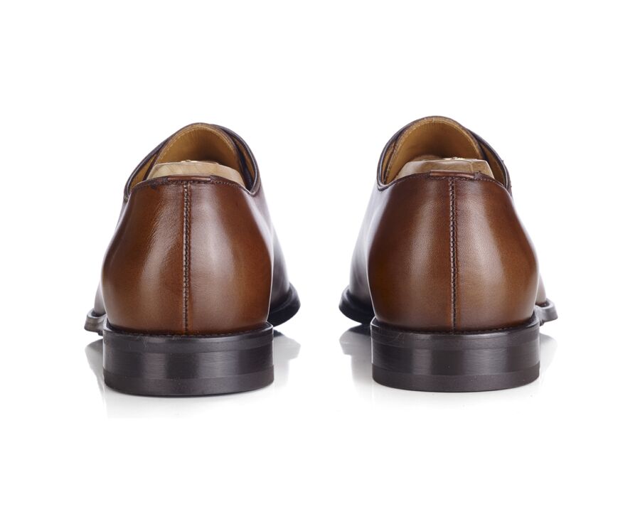 Men's patina Cognac oxford shoes - STANFORD GOMME