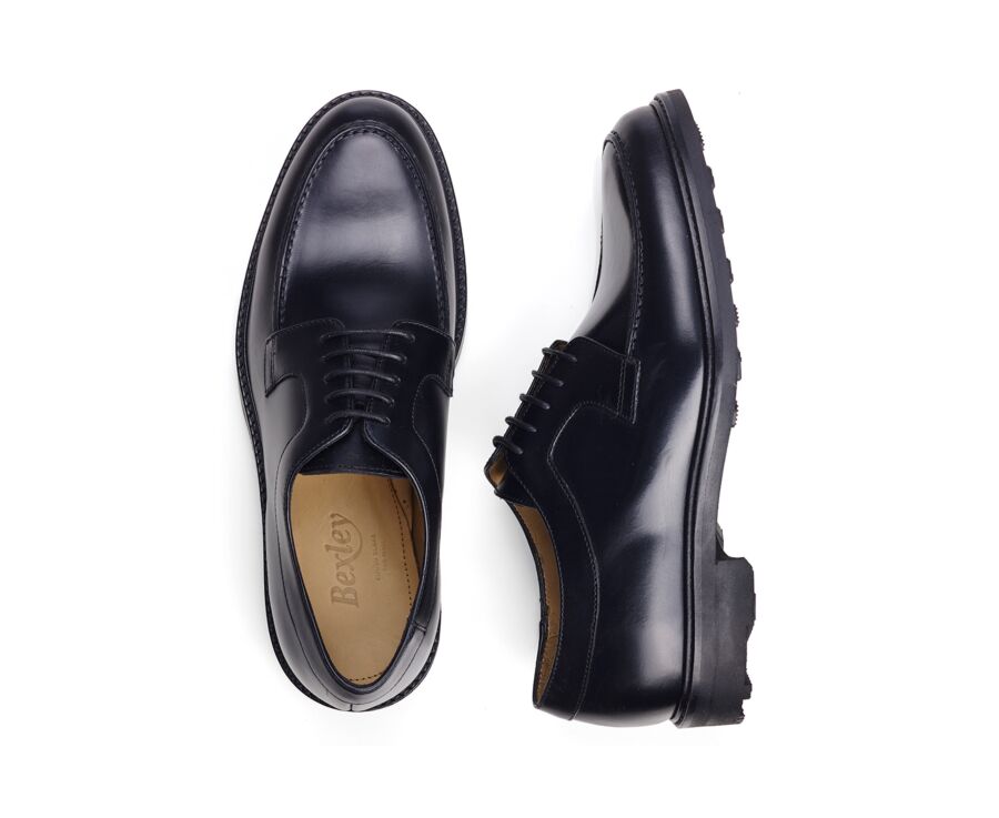 Black Derby Shoes - Rubber outsole - HUDSON II GOMME COUNTRY