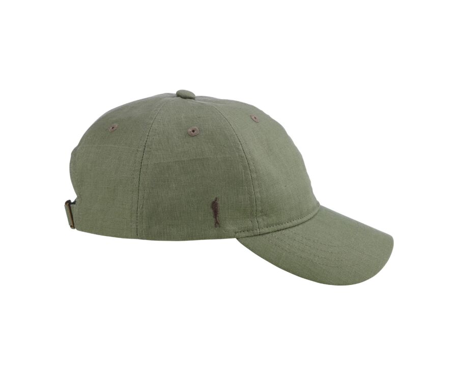 Men's Sage Green Linen cap - BRADWELL II