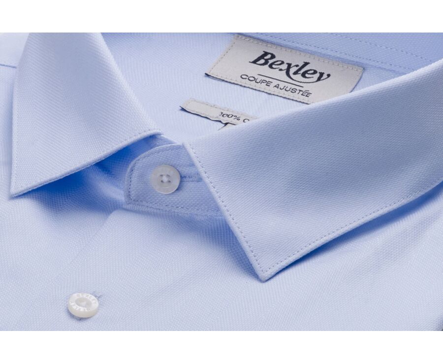 Light blue shirt - French collar - LUDIVIEN CLASSIC