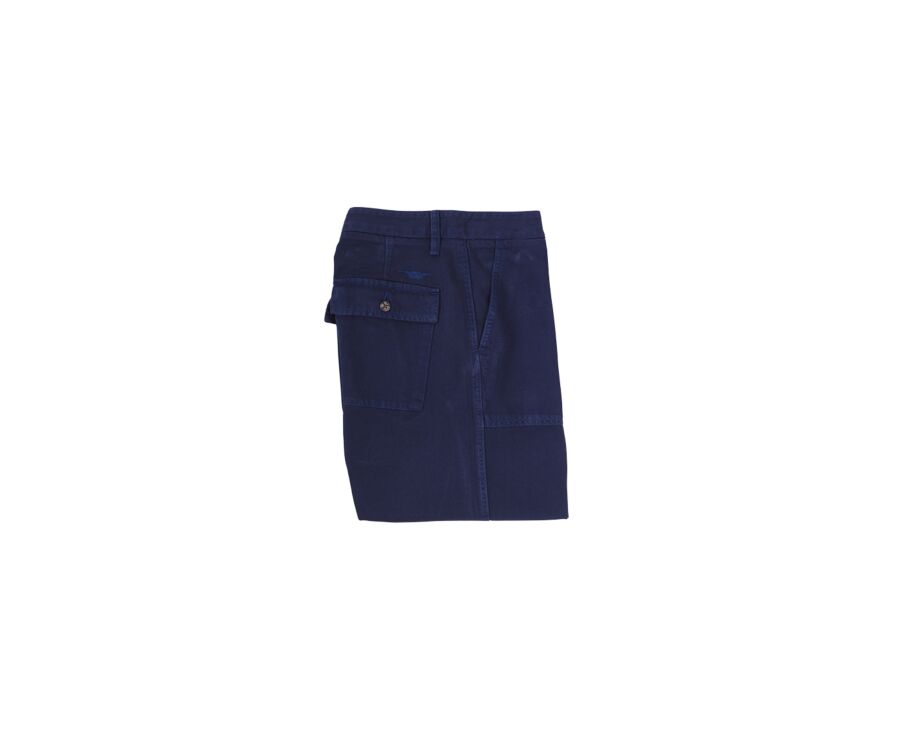 Navy Blue Bermuda Shorts - BELVIN