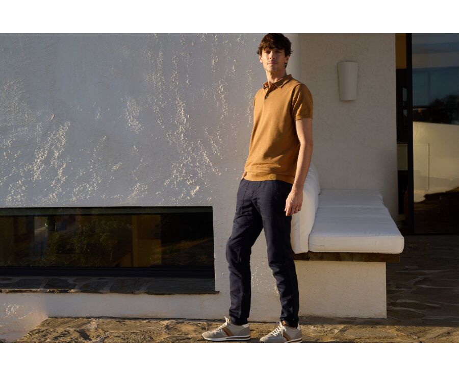 Men's chino trousers Navy Blue - KELVIN