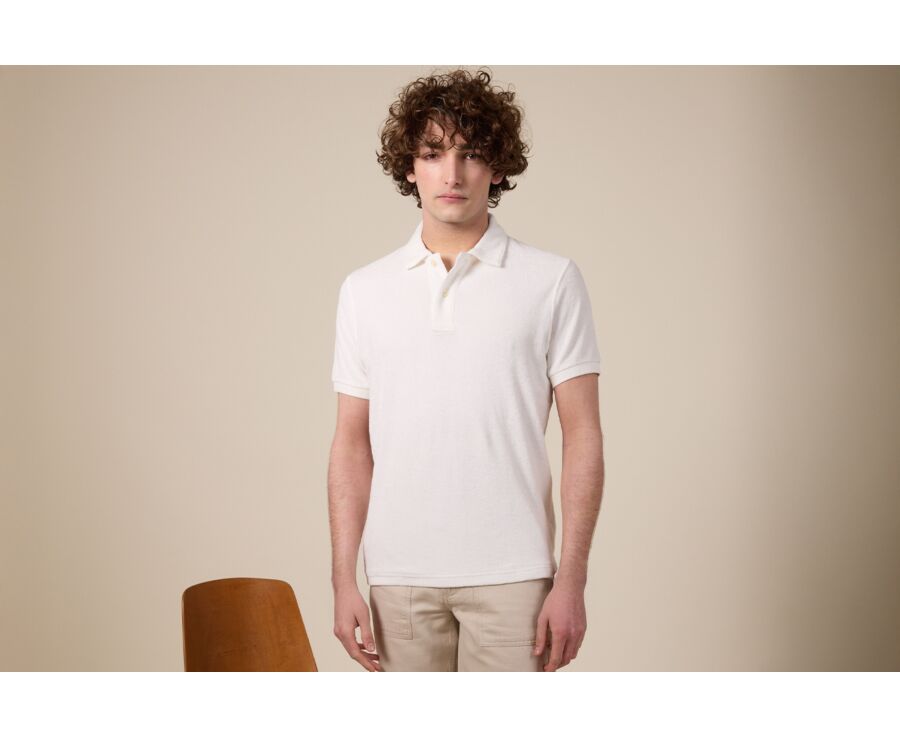 Men’s Polo Shirt Ecru - Washed Finish - ANDRIAN II