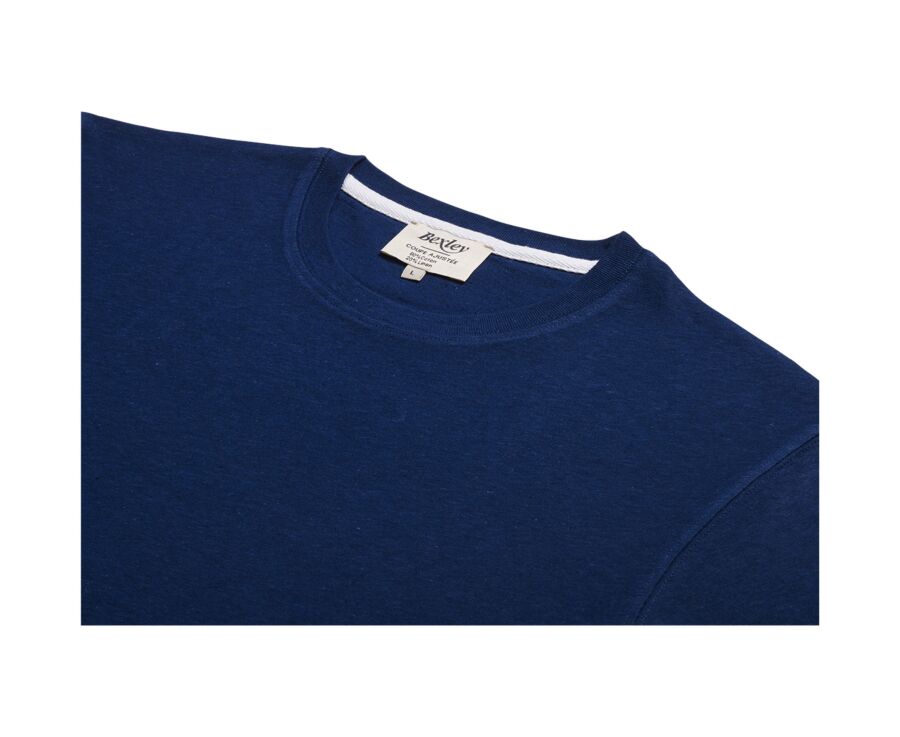 Men's T-Shirt Cotton/Linen - Indigo - ENIAS