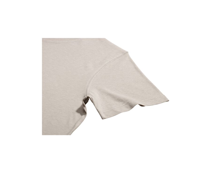 Men's T-Shirt Cotton/Linen - Greige - ENIAS