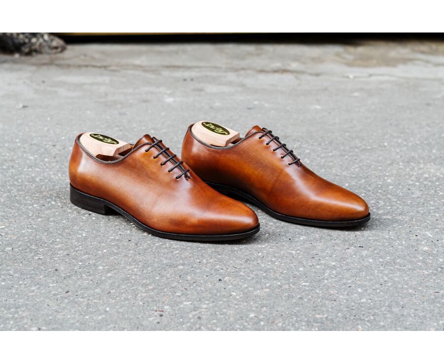Men’s Gold Patina Oxford Shoes - CORSTON