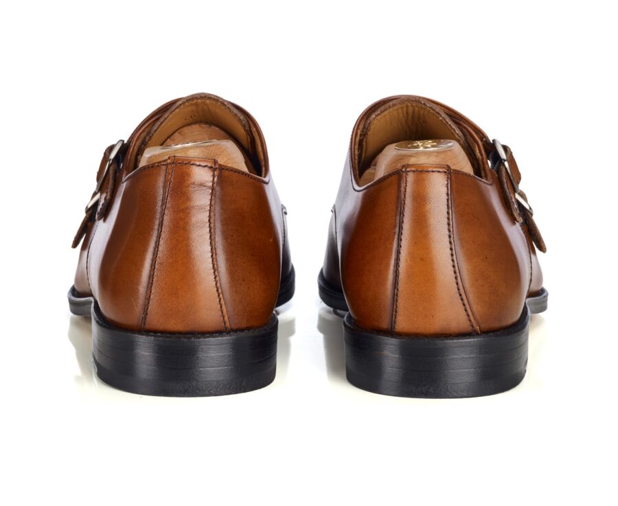 Men’s Double Monk Strap Shoes Patina Gold - LANGFORD