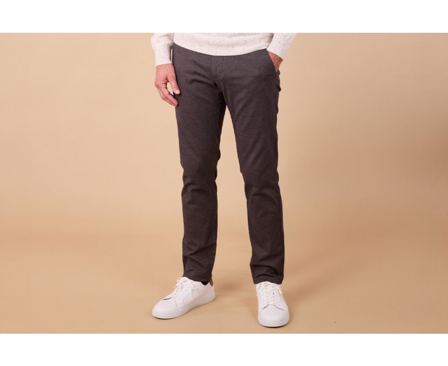 Men's Chino – Chocolate Herringbone - JORDEN