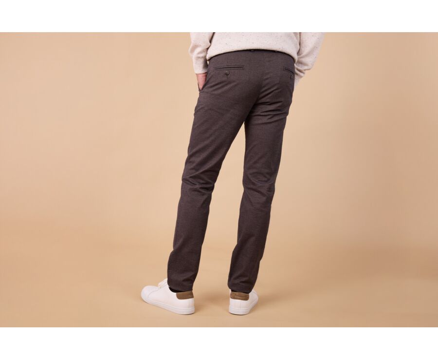 Men's Chino – Chocolate Herringbone - JORDEN