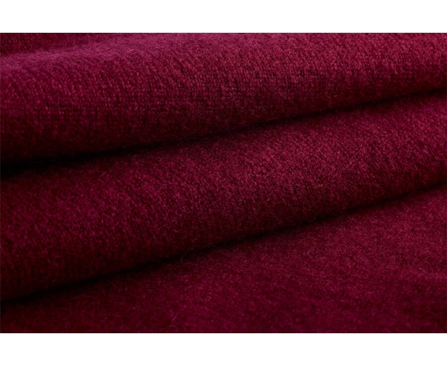 Men's two-tone burgundy and navy lambswool zip jumper - KEYDEN II