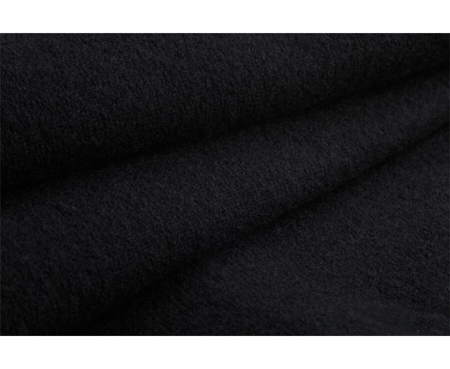 Men's two-tone black and taupe mélange lambswool zip jumper - KEYDEN II